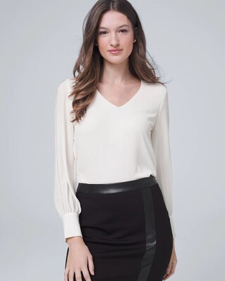 Ball Chain-Trim Blouse