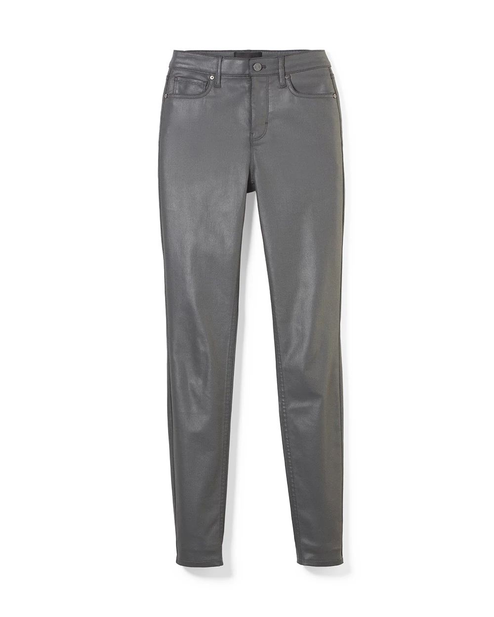 High-Rise Coated Skinny Jeans
