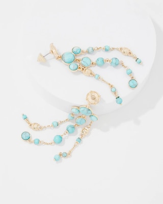 Turquoise + Gold Statement Earrings click to view larger image.