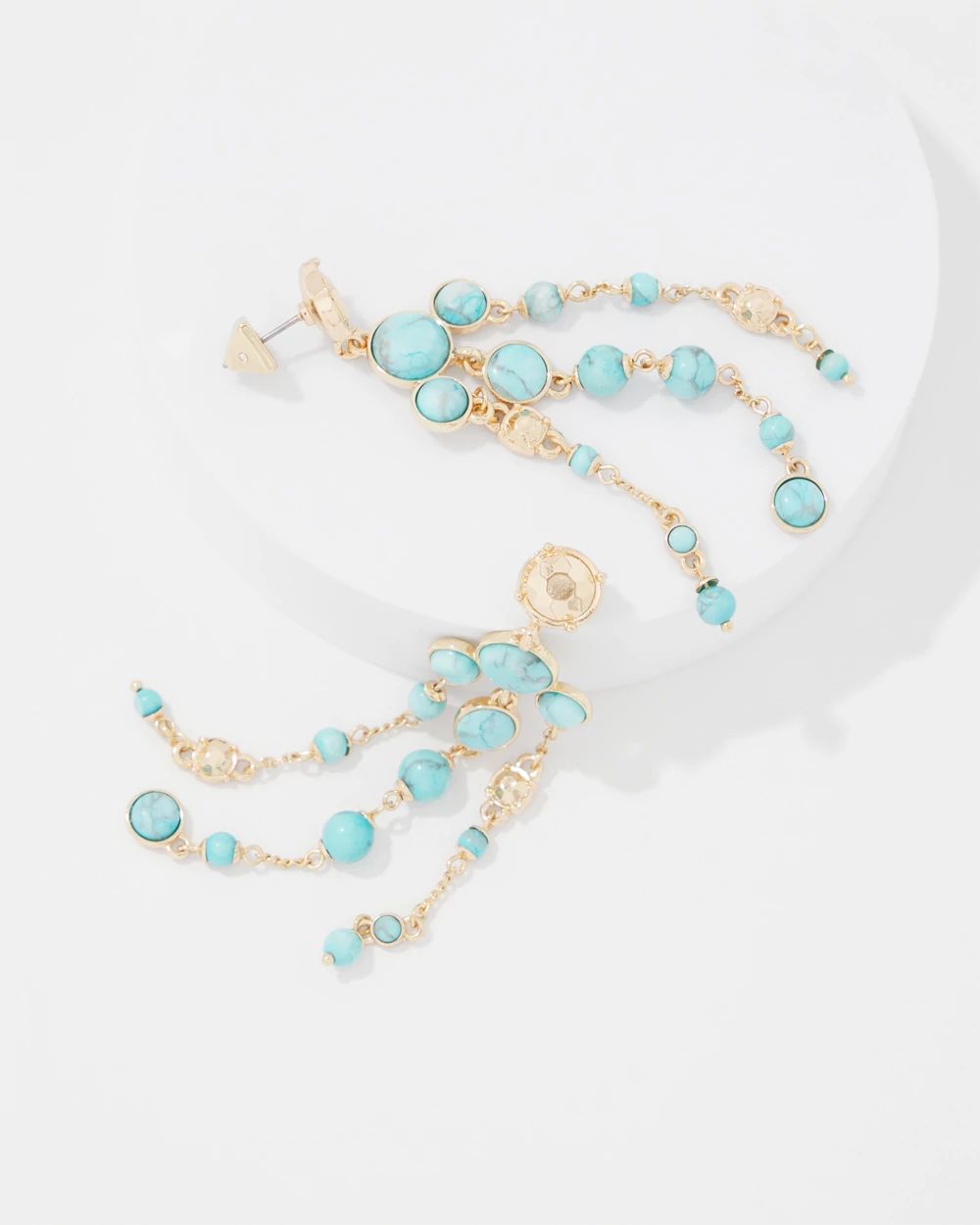 Turquoise + Gold Statement Earrings