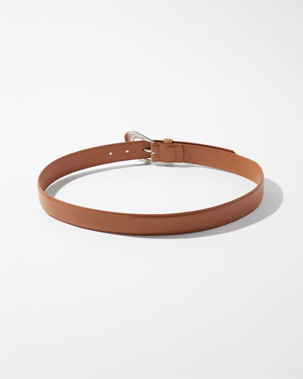 Sculptured Buckle Denim Belt click to view larger image.