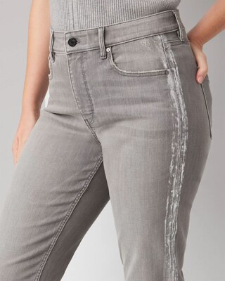 Foil Stripe Straight Jeans click to view larger image.