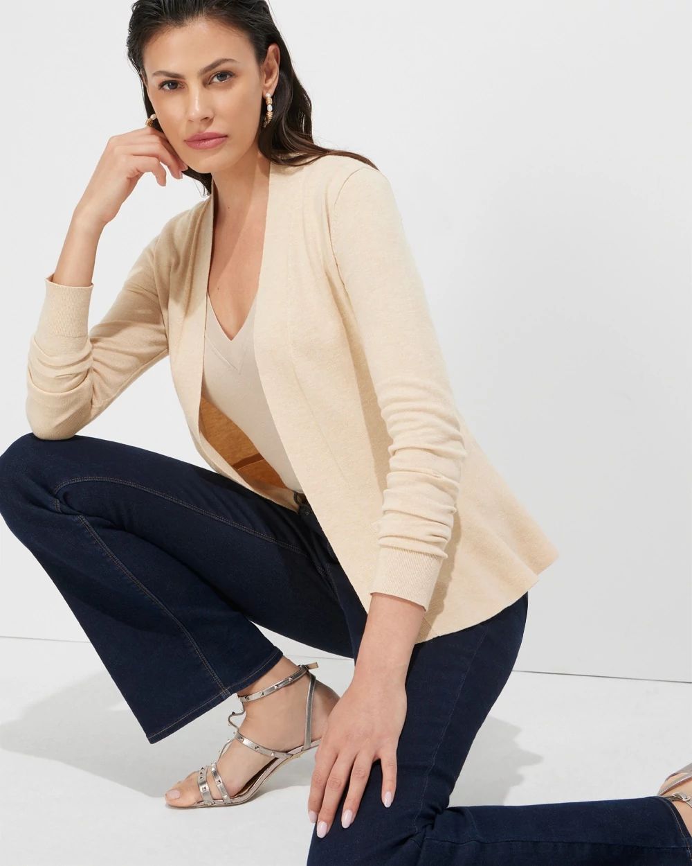 Outlet WHBM Peplum Cardigan click to view larger image.