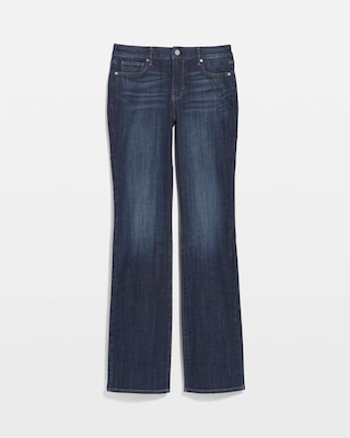 Petite Mid-Rise Bootcut Jeans click to view larger image.