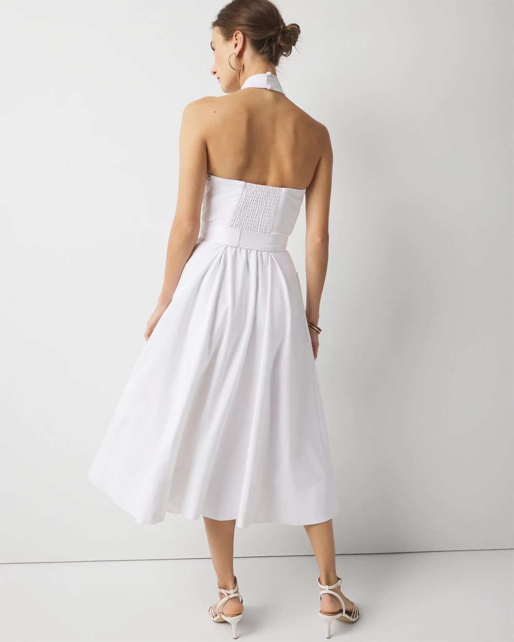 Halter Trench Midi Dress