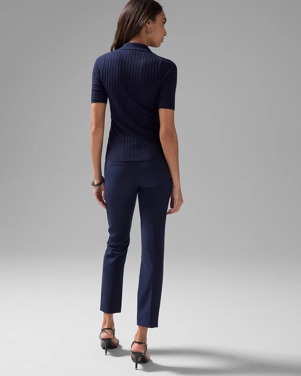 Cashmere-Blend Button Polo Sweater