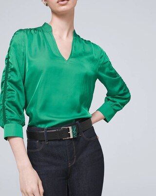 Textured Resin-Buckle Belt