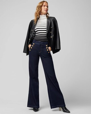 White + Black Stripe Turtleneck