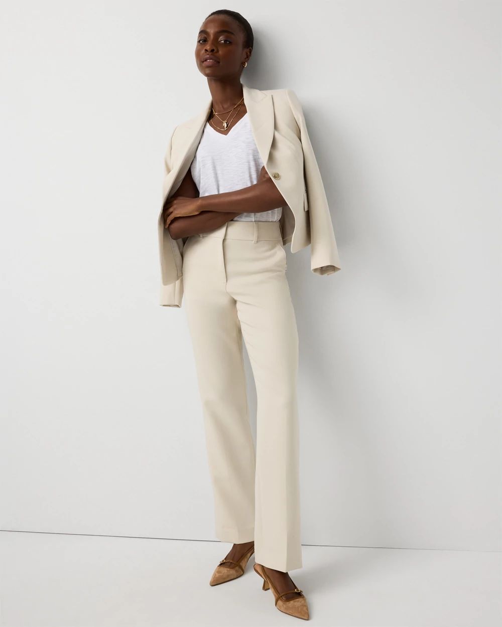 Petite High Rise Riley Trouser