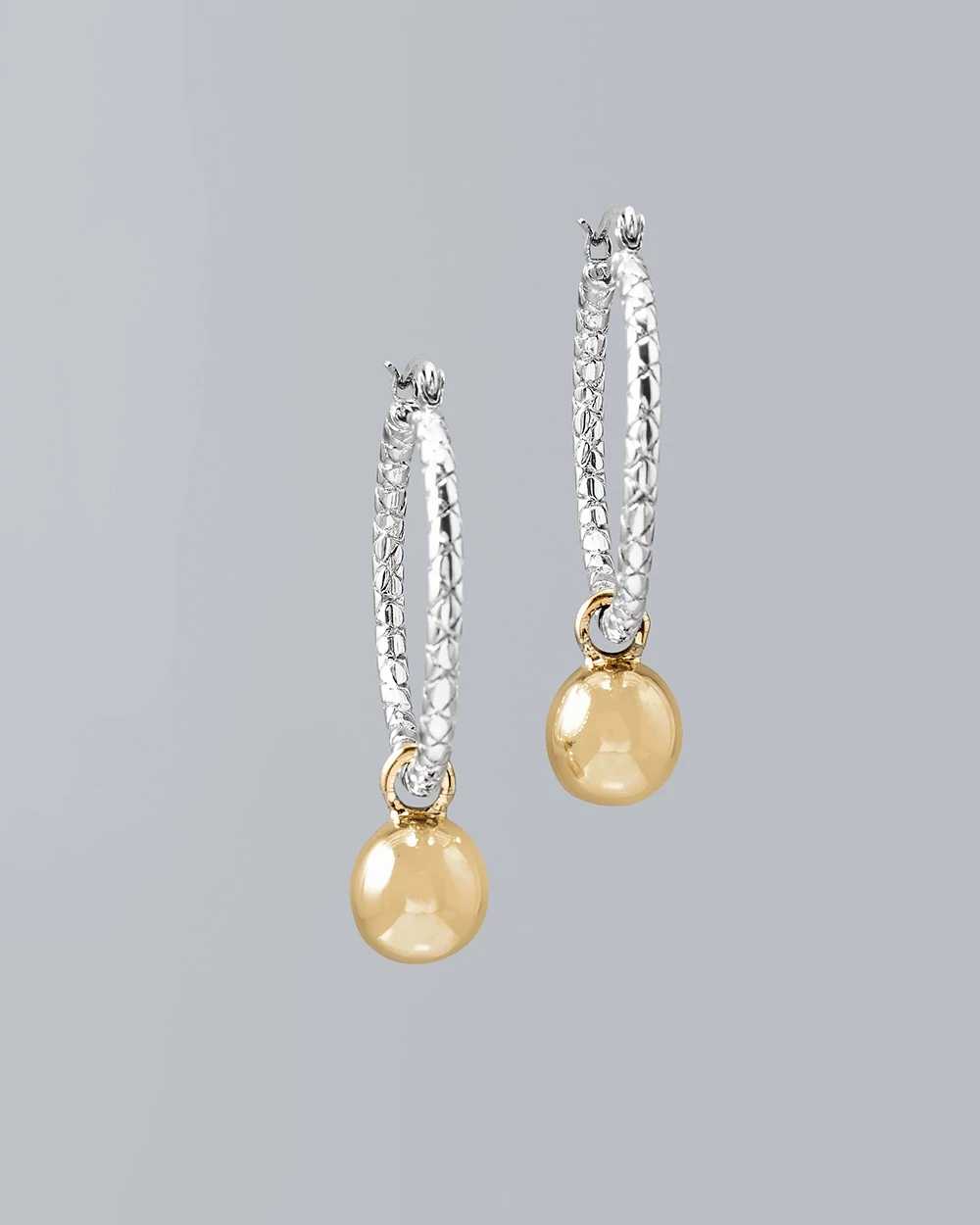 Convertible BallCharm Hoop Earrings White House Black Market