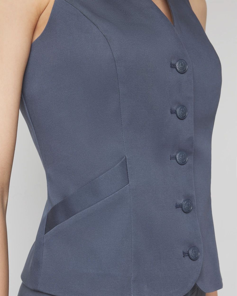 Sleeveless Sateen Vest
