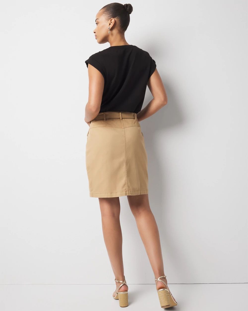 Belted Cargo Mini Skirt