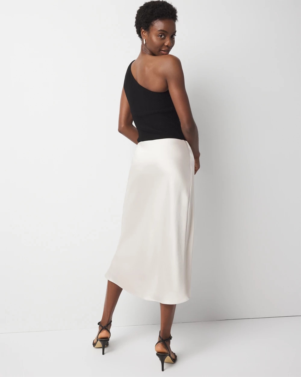Satin Slip A-Line Skirt
