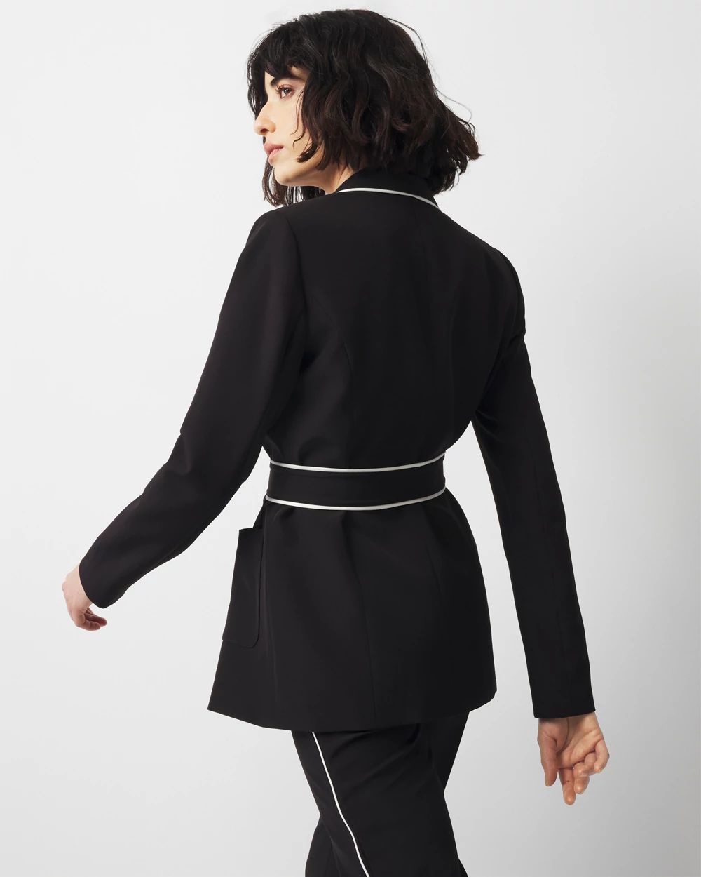 Relaxed Blazer with Piping click to view larger image.