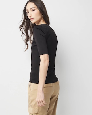 WHBMFORME™ All Ways Stretch Elbow-Sleeve Tee click to view larger image.