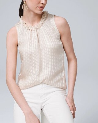 Sleeveless Silk Top