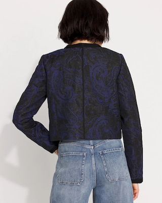 Jacquard Collarless Jacket click to view larger image.