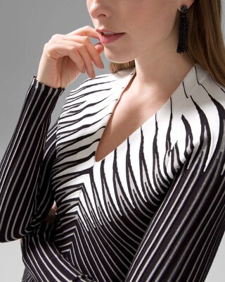 High Contrast Peplum Sweater