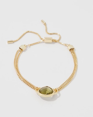 Olive + Gold Bracelet click to view larger image.