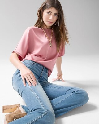 Short-Sleeve Woven Dolman