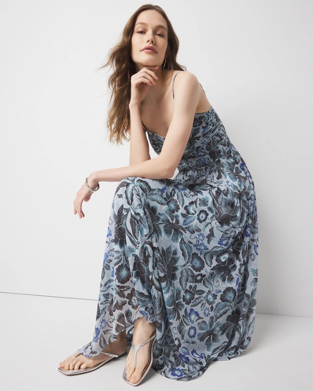 Petite Printed Maxi Dress