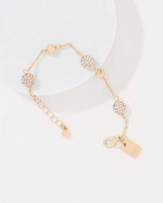 Pavé Sphere Chain Bracelet click to view larger image.