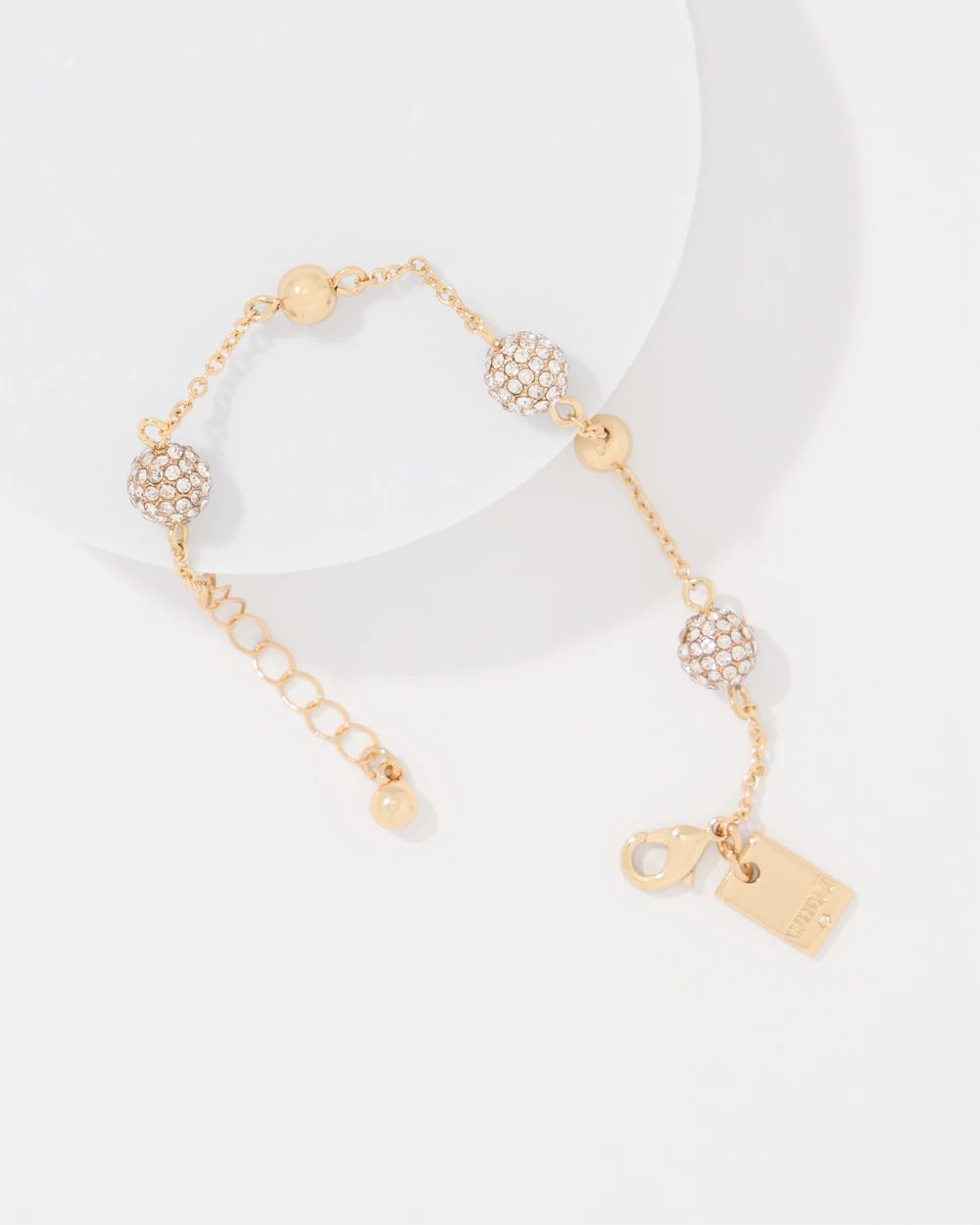 Pavé Sphere Chain Bracelet click to view larger image.