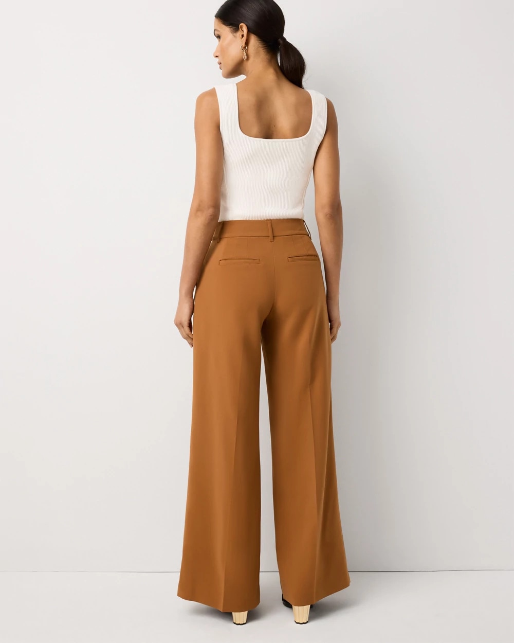 Petite Pleated Ultra Wide Leg Pant