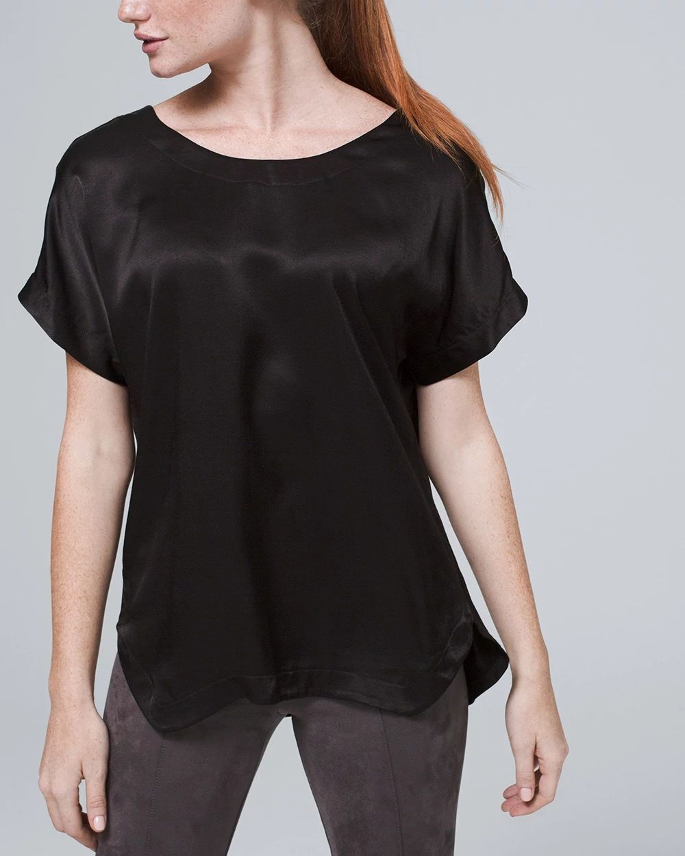 Woven-Front Tee