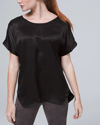Woven-Front Tee