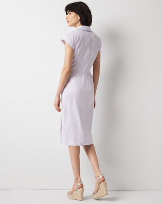 Short Sleeve Button Detail Dress click to view larger image.