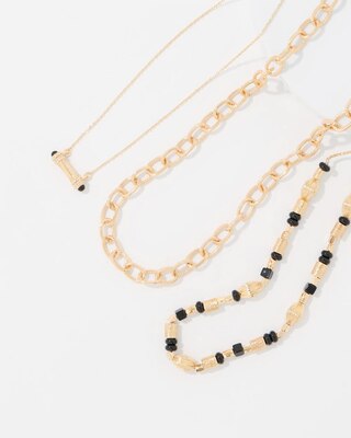 Black Cap Convertible Necklace click to view larger image.