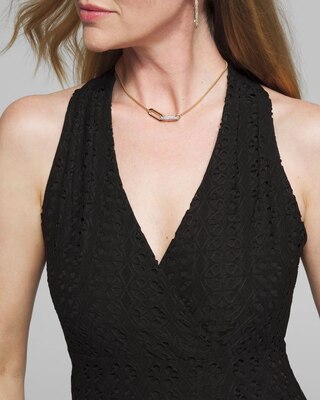Outlet WHBM Eyelet Halter Dress