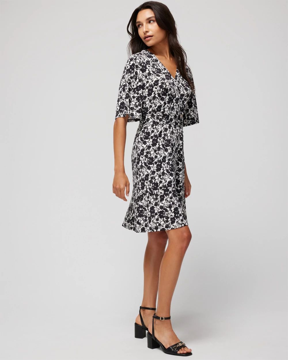 Matte Jersey Belted Kimono Dress