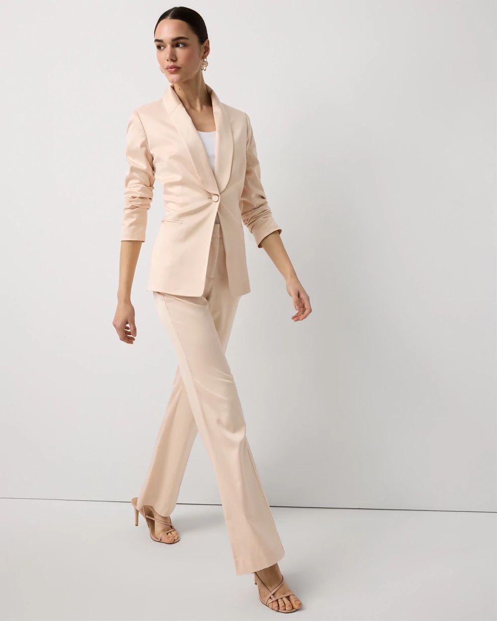 Petite Satin Piper Flare Pant