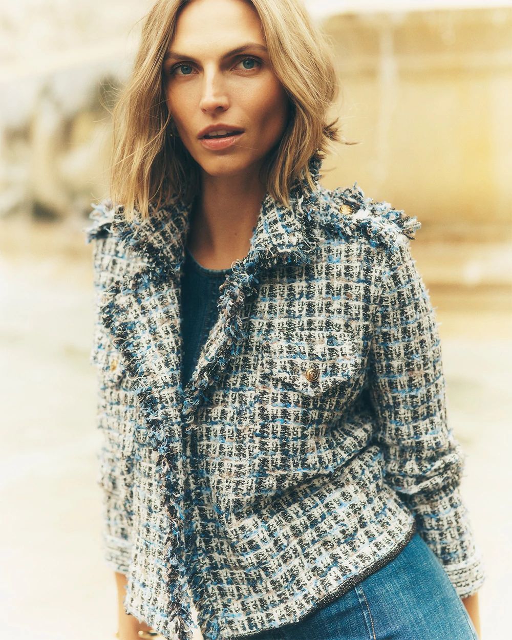 Tweed Sweater Jacket