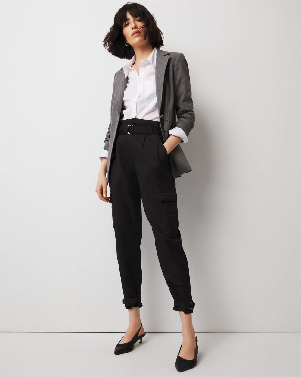Petite Extra High-Rise Pret Cargo Tapered Ankle Pant