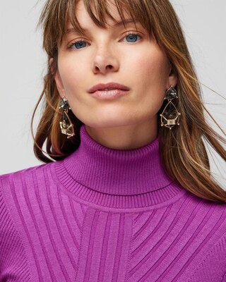 Long-Sleeve Ribbed Turtleneck