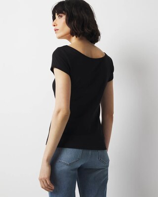 WHBMFORME™ All Ways Stretch Scoop Neck Tee click to view larger image.