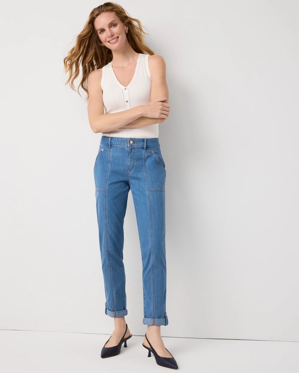 Pret Mid-Rise Straight Cropped Utility Pant