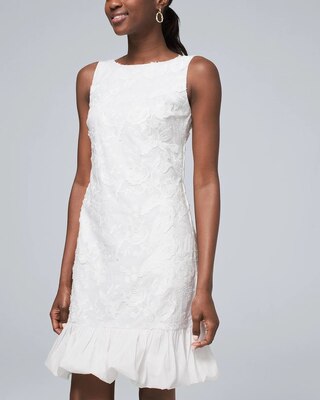 Embroidered Flounce Hem Dress