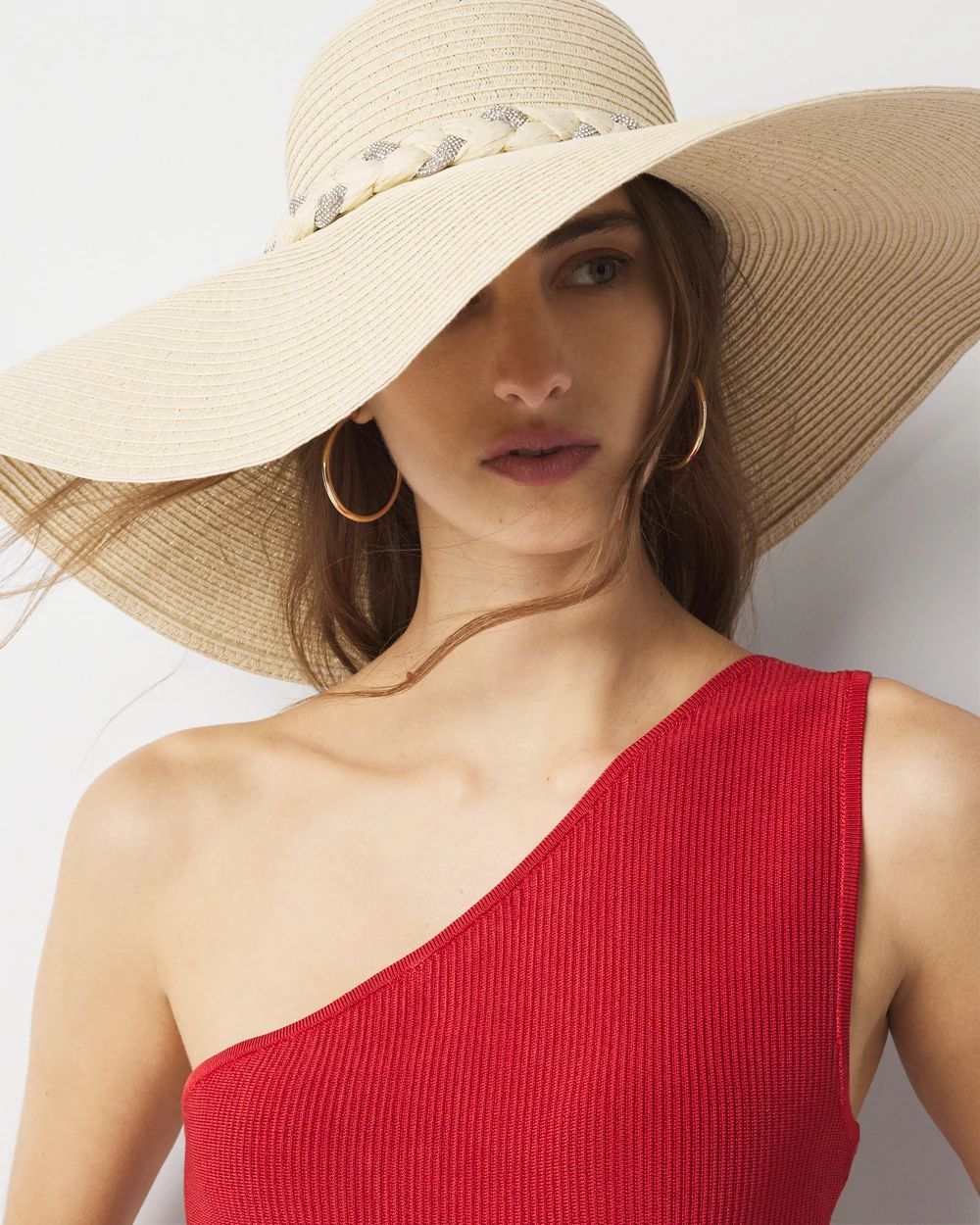 Braided Raffia Floppy Hat