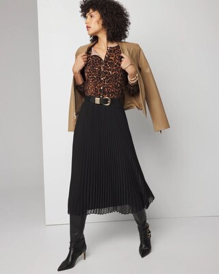 Pleated Chiffon Skirt click to view larger image.