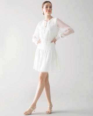Smocked Blouson Dress