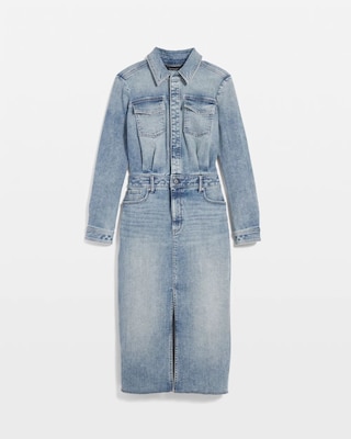 Denim Midi Dress click to view larger image.