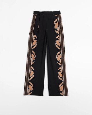 Matte Jersey Belted Wide Leg Pant