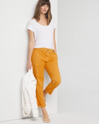 Mid-Rise Pret-A-Pedi Straight Crop Pants click to view larger image.