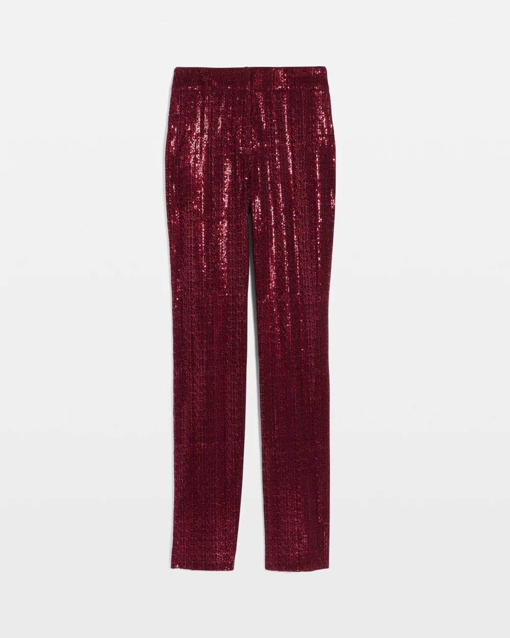Zoey Sequin Velvet Straight Pant