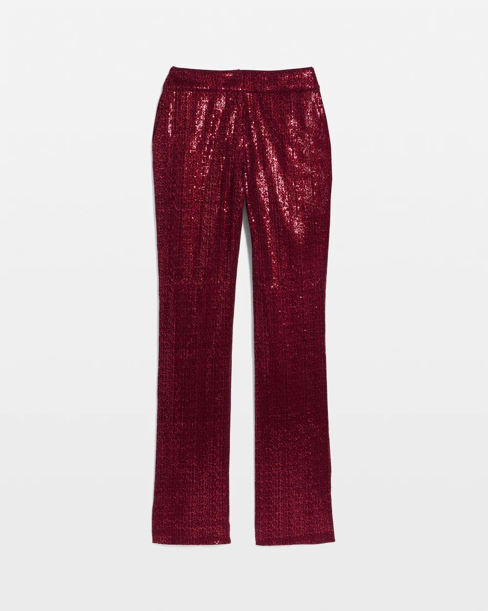 Zoey Sequin Velvet Straight Pant