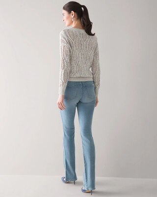 Multicolored Cable Knit Sweater